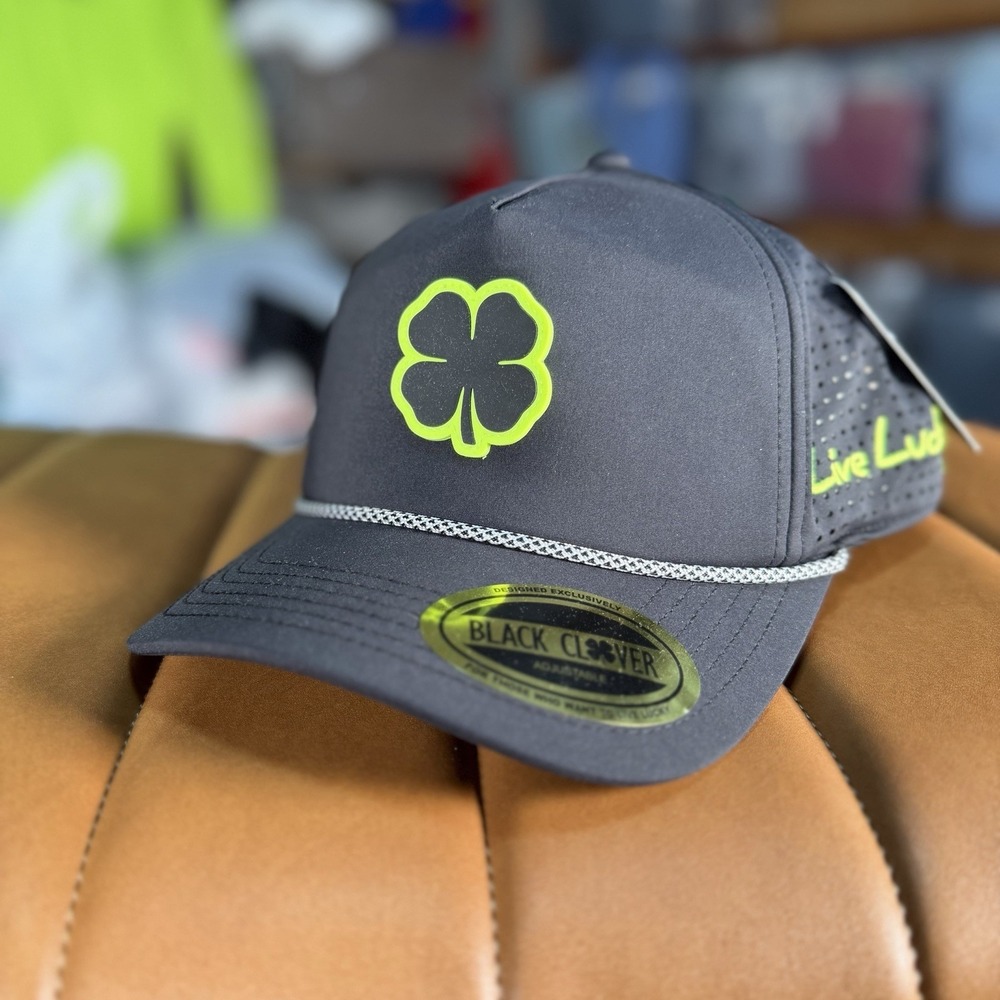 NEW Black Clover Live Lucky Neon Nights Rope Black Adjustable Snapback Golf Hat